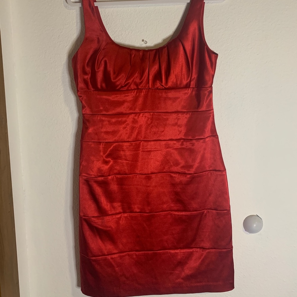 Red elegant silk dress!